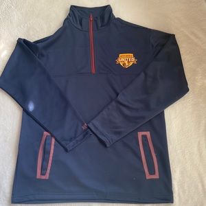 Nice Wine & Gold United Cavaliers Pullover Zip Front “Member” On Sleeve Size S